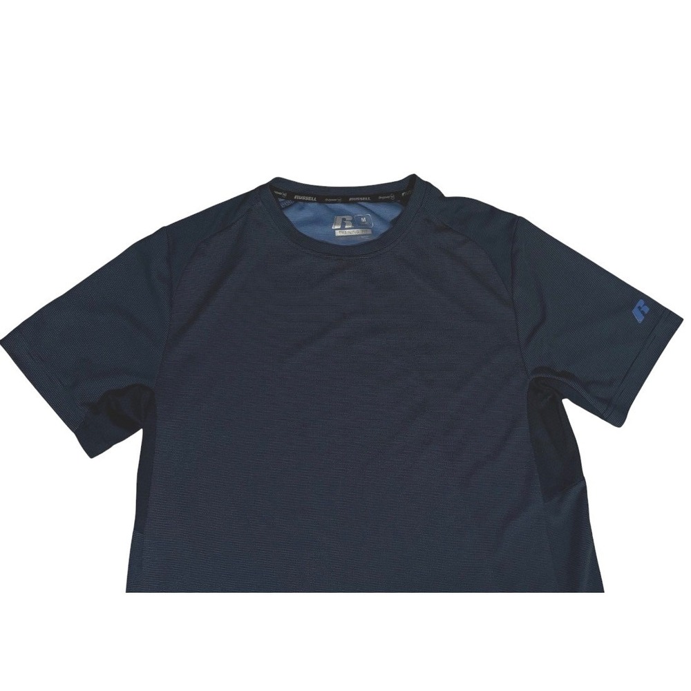 Russell Athletic Training T Shirt Mens Medium Navy Blue Excellent Dri Power 360 - Picture 3 of 5